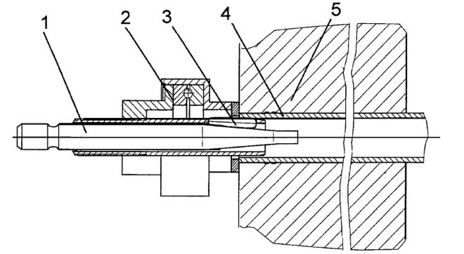 Схема вальцовки трубы роликовым инструментом