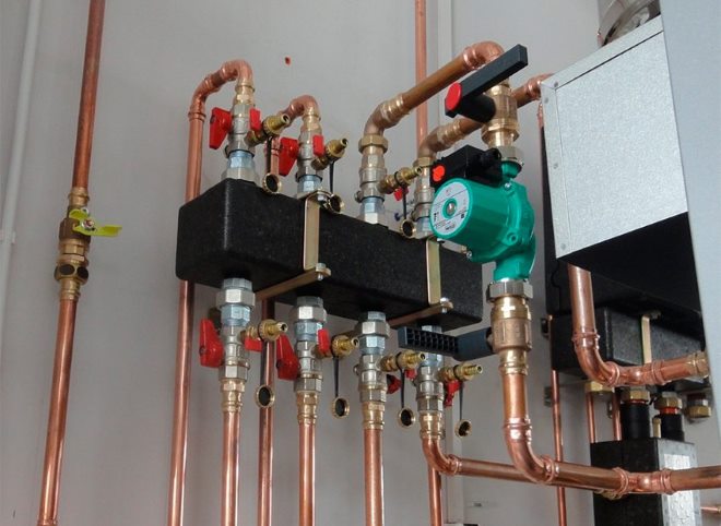 Система отопления и водоснабжения из медных труб в частном доме
