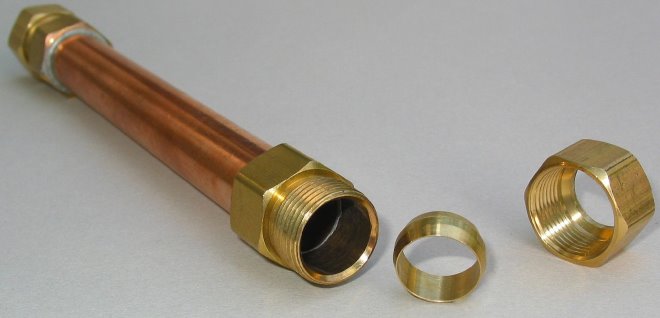 Цанговые штуцеры для медных труб позволяют выполнять монтаж трубопроводов без применения сварки или пайки